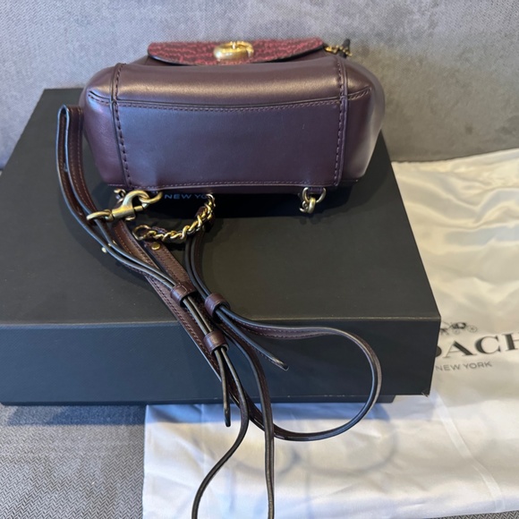COACH Parker Convertible Backpack 16 with Snakeskin Detail